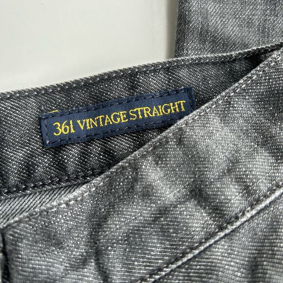 Lucky Brand 361 Vintage Straight Jeans Black/Gray Size 33x32 - Picture 4 of 9